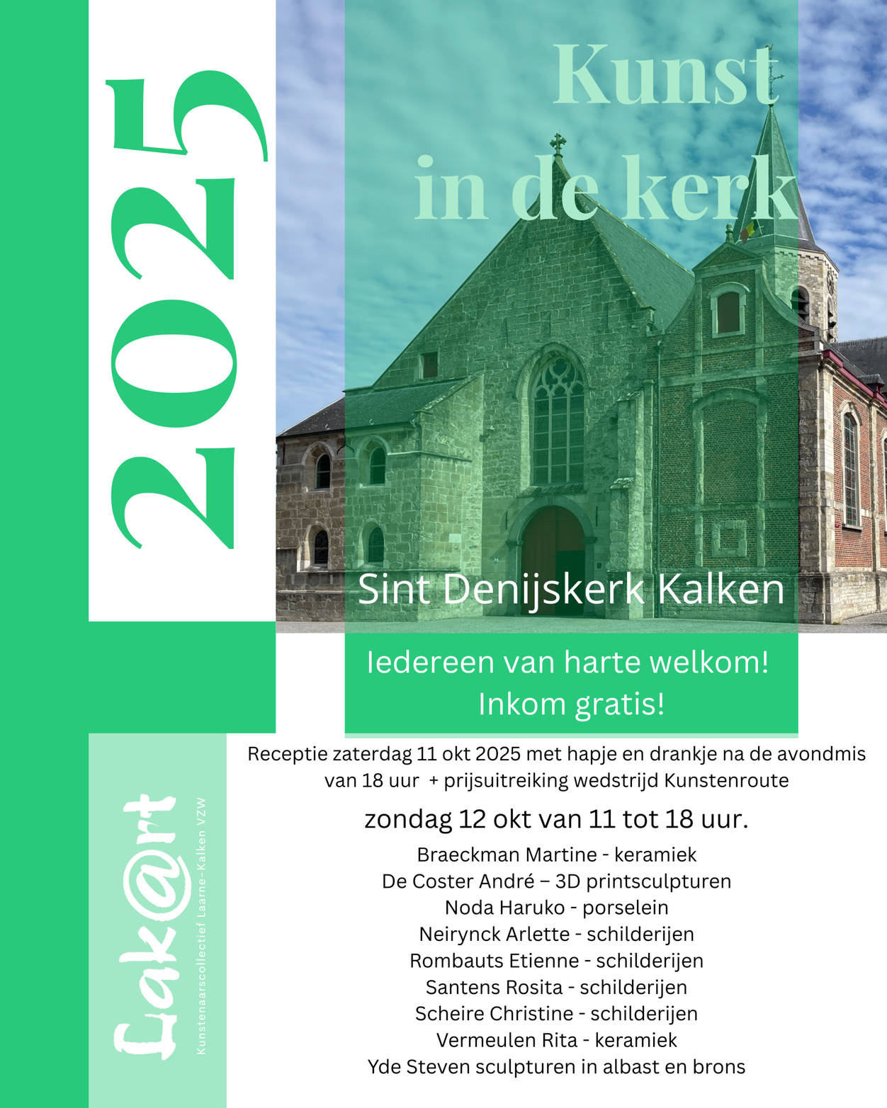 Kunst in de Kerk: zat 11 en zon 12 oktober 2025